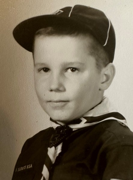 Joey Sanders cub scout at 8 years old